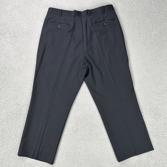 Caravelli Super 140s Kelly OP Dress Pants Men 40x28 Navy Blue Merino Wool Lined - Picture 16 of 16